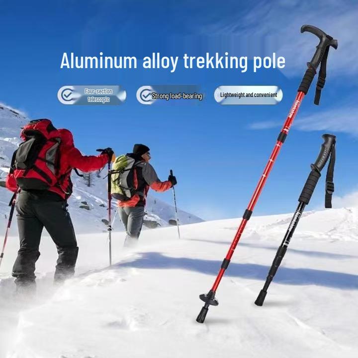 Telescopic Non-Slip Aluminum Alloy Hiking Poles for Seniors - Anti-Fall Walking Sticks