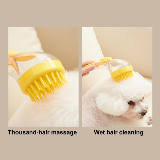 Kartáč na koupání pro domácí mazlíčky Dávkovač mýdla a šamponu Masážní mycí houba pro psy a kočky s dlouhou a krátkou srstí