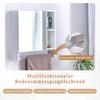 Modern Bathroom Mirror Cabinet White made of MDF – Wall-Mounted Bathroom Cabinet with Mirror & Storage Compartments