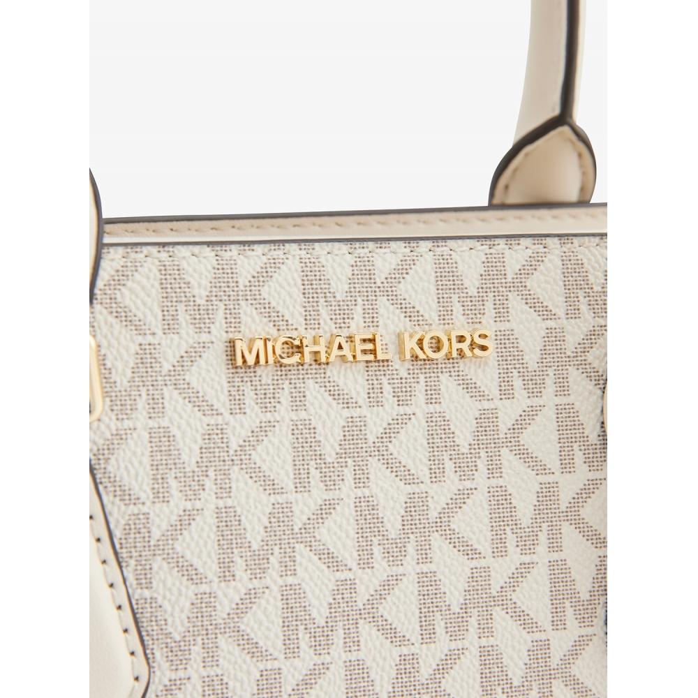 Michael Kors Sheila Center Zip Satchel Small   Mk Signature 35s3g6hs5b2605 Light Cream Multi
