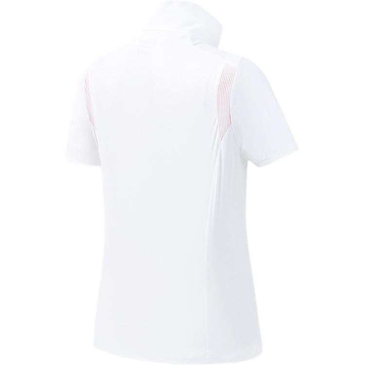 Fila X McLaren Golf Series Letter Logo Print Stand Collar Short Sleeve Polo Shirt Women Polo Shirts Jade-White A11W325126F-WT