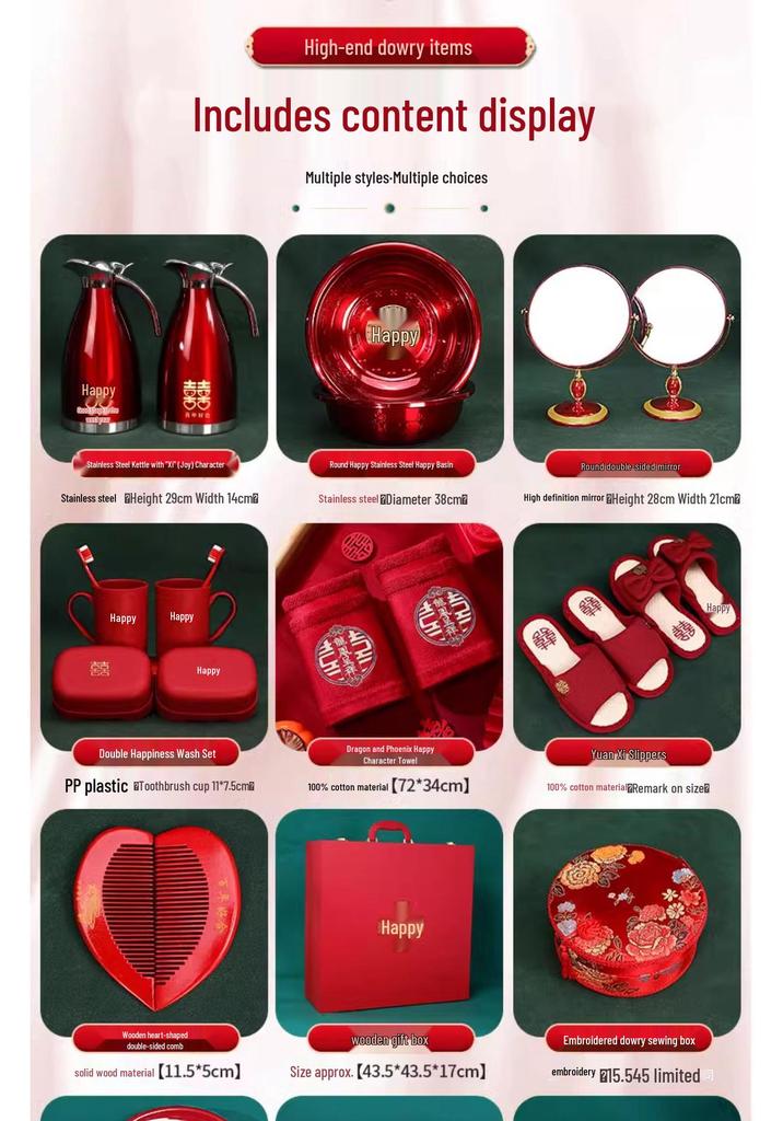Bridal Dowry Gift Set: Complete Toiletries and Wedding Essentials Box for Bride's Family