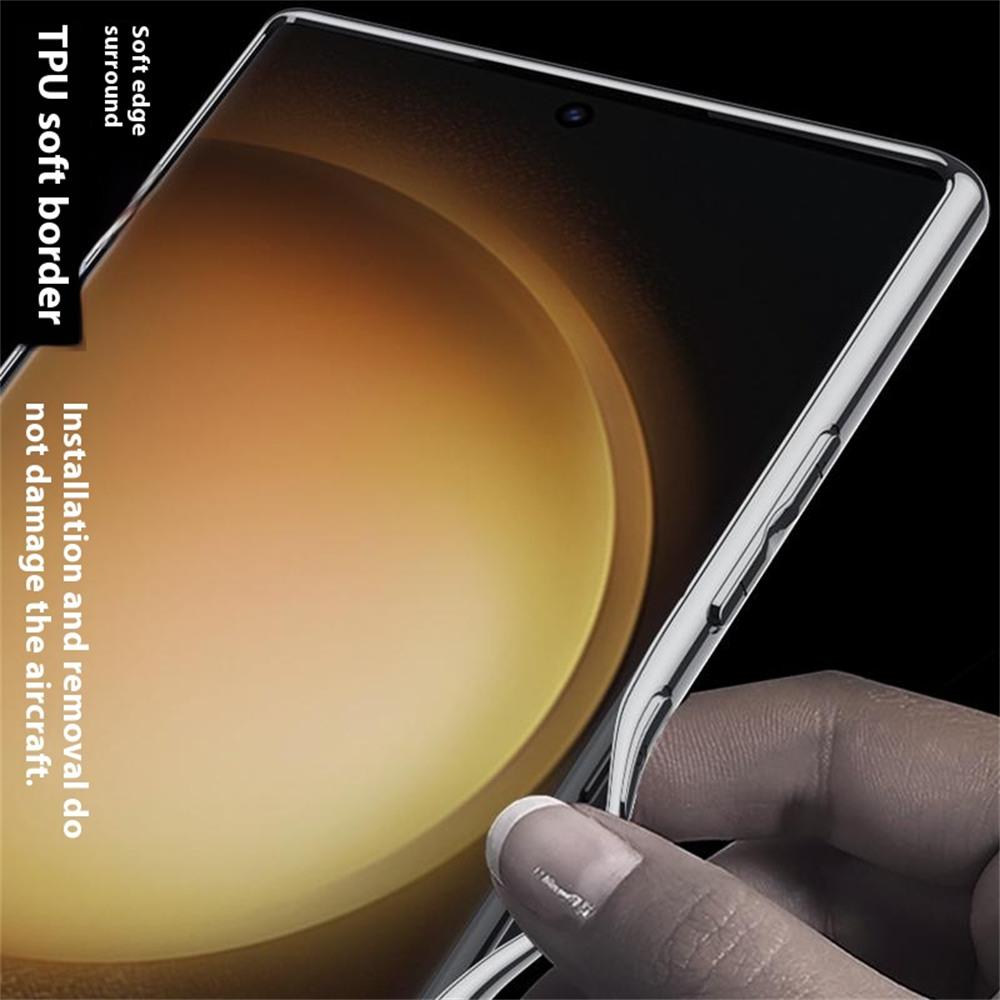 For Samsung Galaxy S23 Ultra Case Woven Pattern Electroplating TPU+PC+PU Phone Back Cover