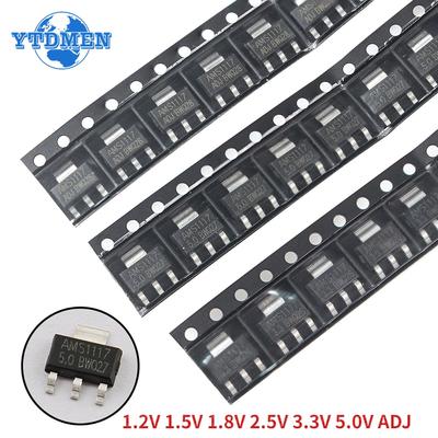 Sada regulátoru napětí 70PCS AMS1117 SOT-223 AMS1117-3,3V AMS1117-ADJ AMS1117-5,0V AMS1117-2,5V AMS1117-1,8V AMS1117-1,5V 1,2V-5V