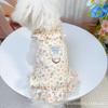 Dog Cat Clothes Pet Clothing Spring and Summer Floral Skirt Fresh and Cute Princess Skirt Thinner Than Bear Breathable