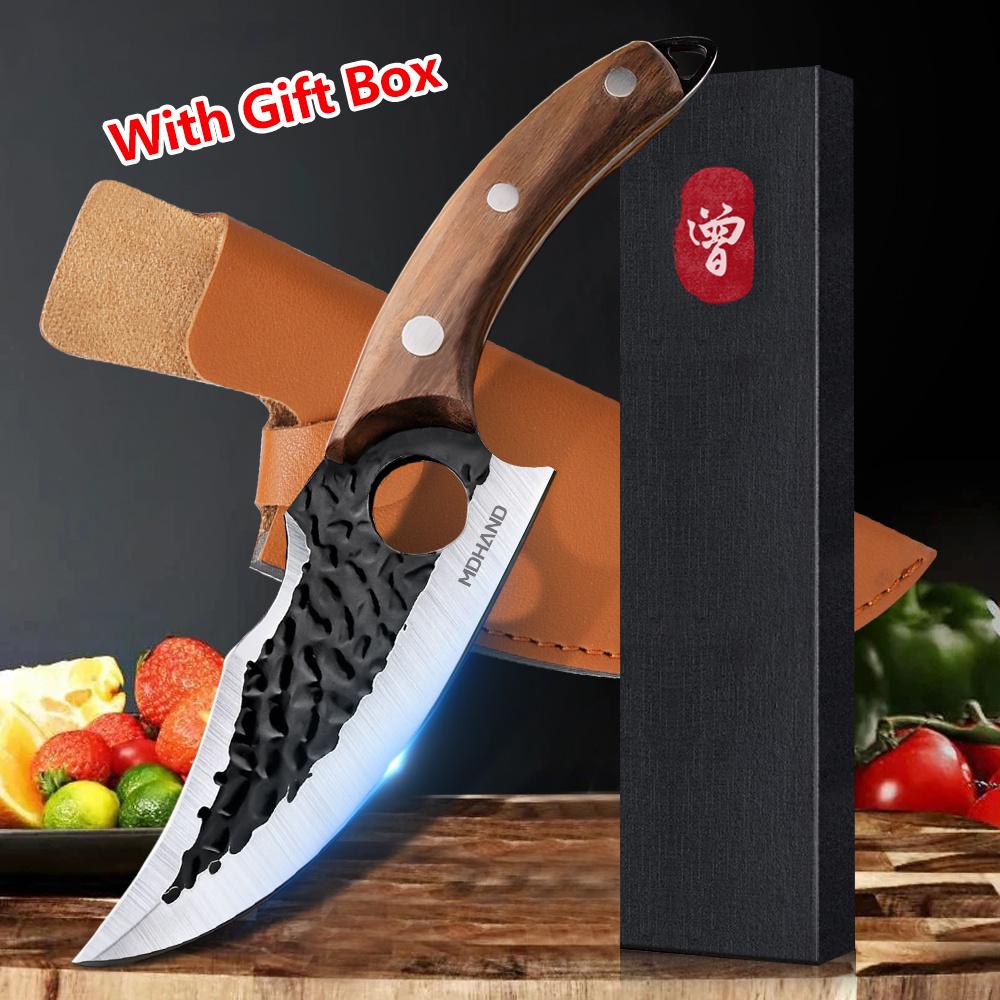 3 models Forged Stainless Steel Kitchen Knives Chef Boning Knifes Rosewood Non-slip Handle Fish Meat Cleaver Sharp Knives
