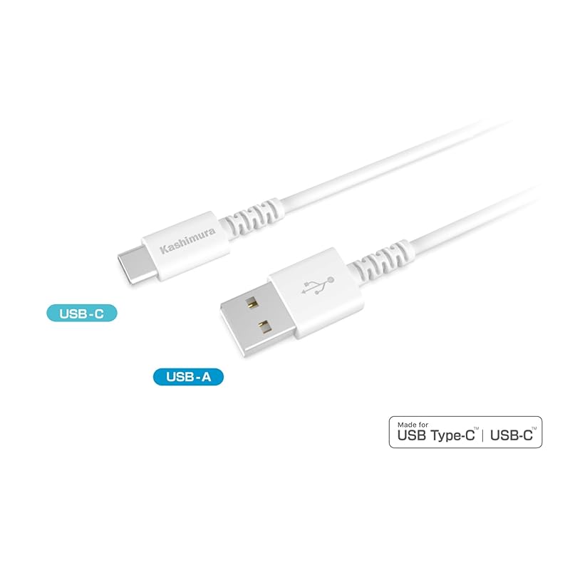Kashimura/USB charging & sync cable 50cm A-C WH Product number: AJ-639
