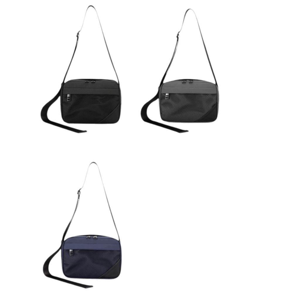 Zipper Men Crossbody Bag Square Solid color Sports Shoulder Bag Korean Style Multifunctional Oxford Crossbody Bag Cycling