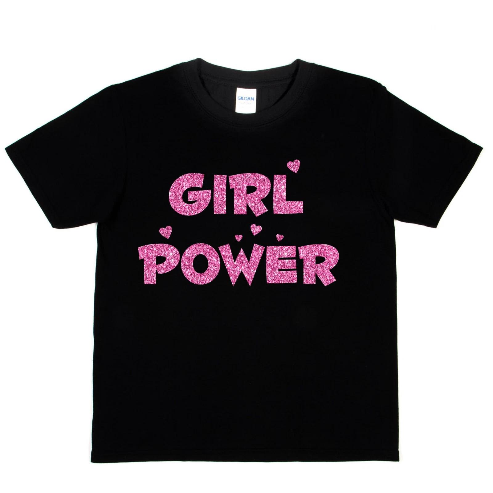 Girl Power Fun Birthday Girls T-shirt Birthday Funny Present Gift L