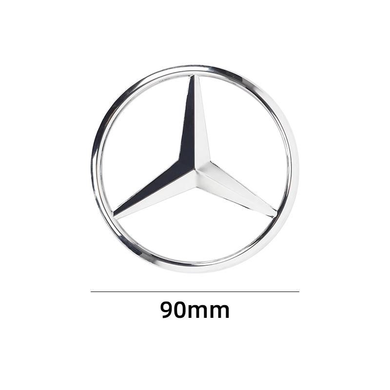 CQP1 3D ABS 90mm Car Rear Trunk Logo for Mercedes Benz Star Emblem Stickers AMG E S A B Class GLE GLS CLS GLC CLA GLA GLK W205 C300