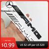 Hot Car Sticker 2025 ABS Black Logo AMG Emblem Letters Car Trunk Badge For Mercedes Benz W204 W205 W176 W177 W212 W213 AMG Stick