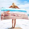 Beach Shell Conch Print Beach Towel Ocean Theme Microfiber Bath Towel Quick Dry Sand Free Face Towels for Sport Travel Spa Gym
