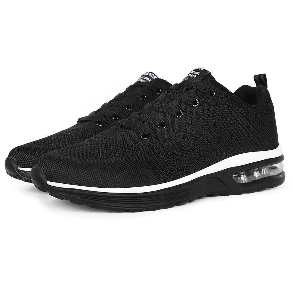(New) Large Size Men's Shoes Sports Casual Flying Weaving Breathable Lightweight Running Shoes Air Cushion Couple Shoes
