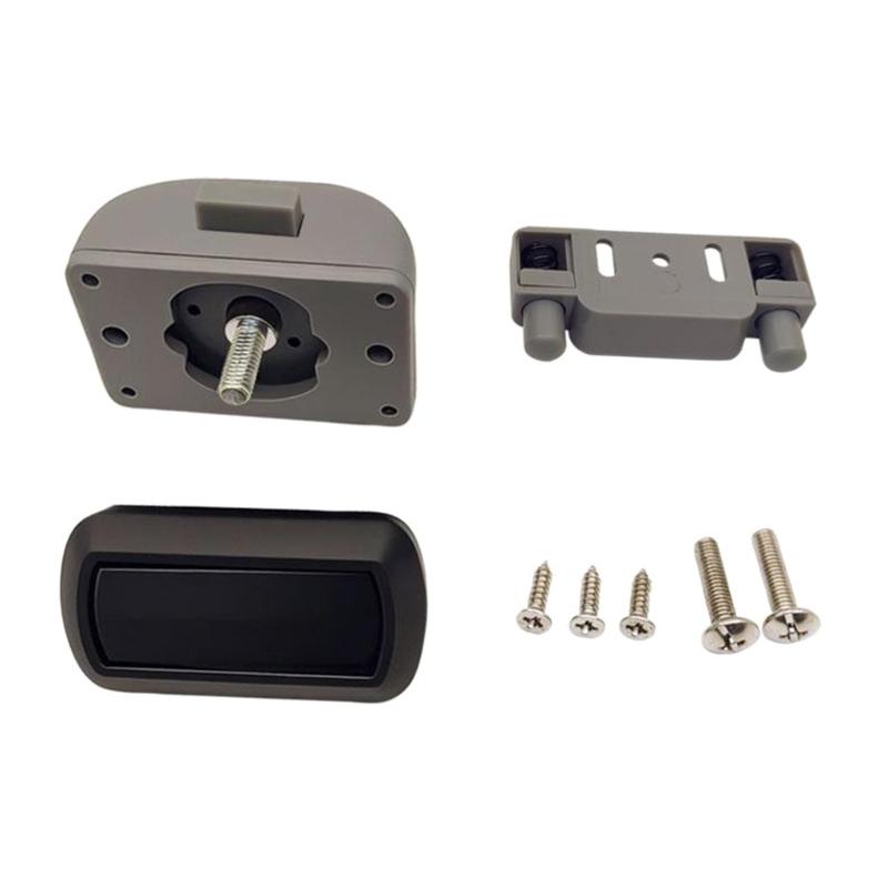 Push Lock Easy Install Keyless Drawer Lock Plastic & Metal Push Button Latches Simple Installation for Home Drawers