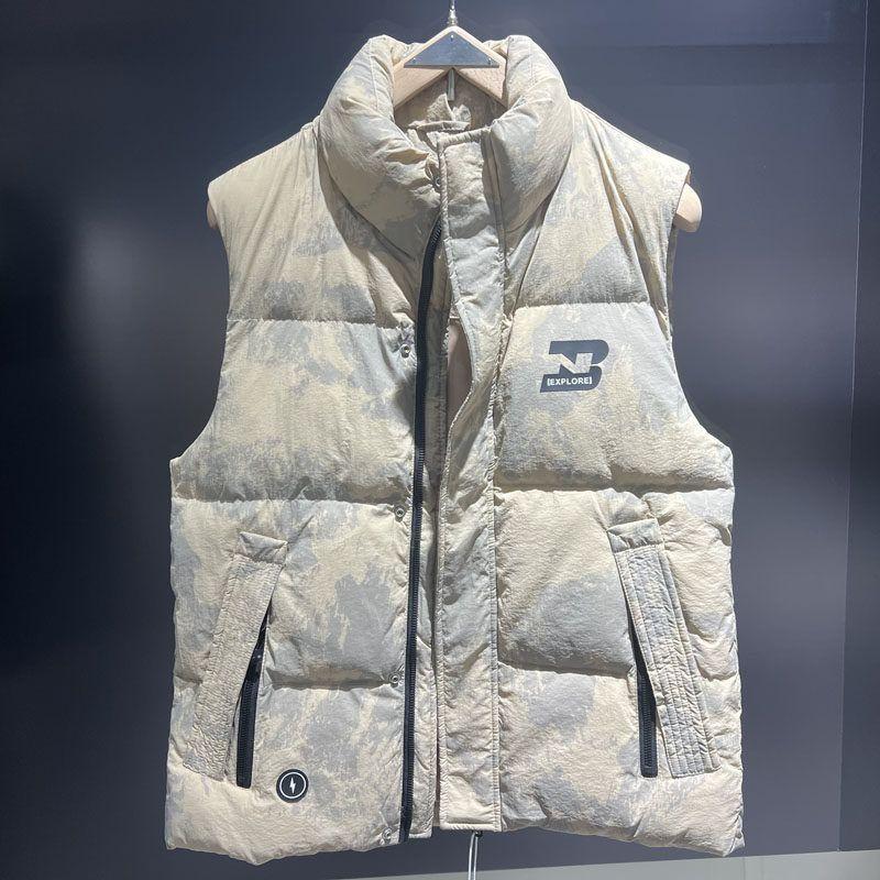 Winter New Thickened Warm down Vest for Men and Women, Couple Style, Versatile Casual Loose Workwear Jacket Khaki XL