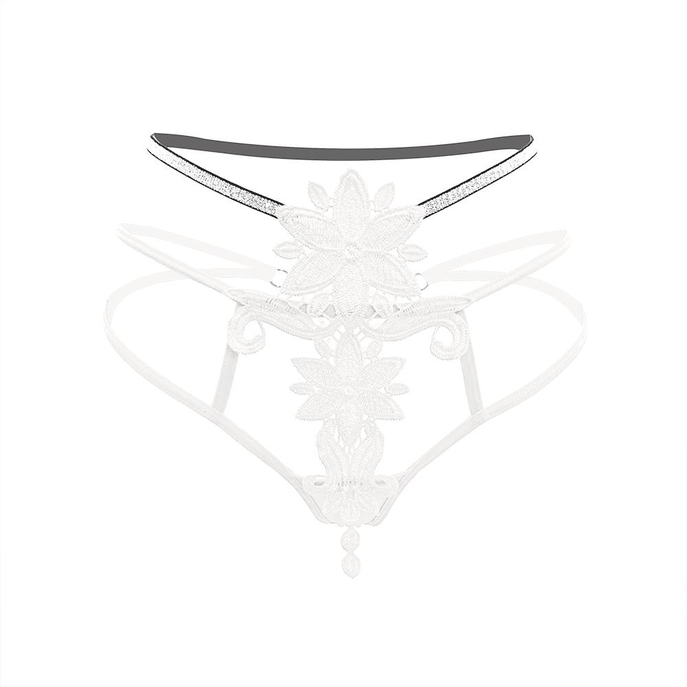 Ladies Lace Sexy Panties Cut-out Erotic Thong Underwear Women Seductive Underwear Low Waist Cross Strap Brief
