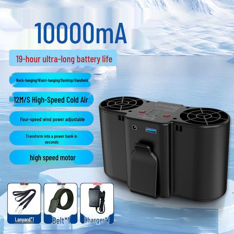 

Germany 2026 Rechargeable MH Waist Clip-on Fan with Long Battery Life for Outdoor Work 3-year warranty/replacement if broken