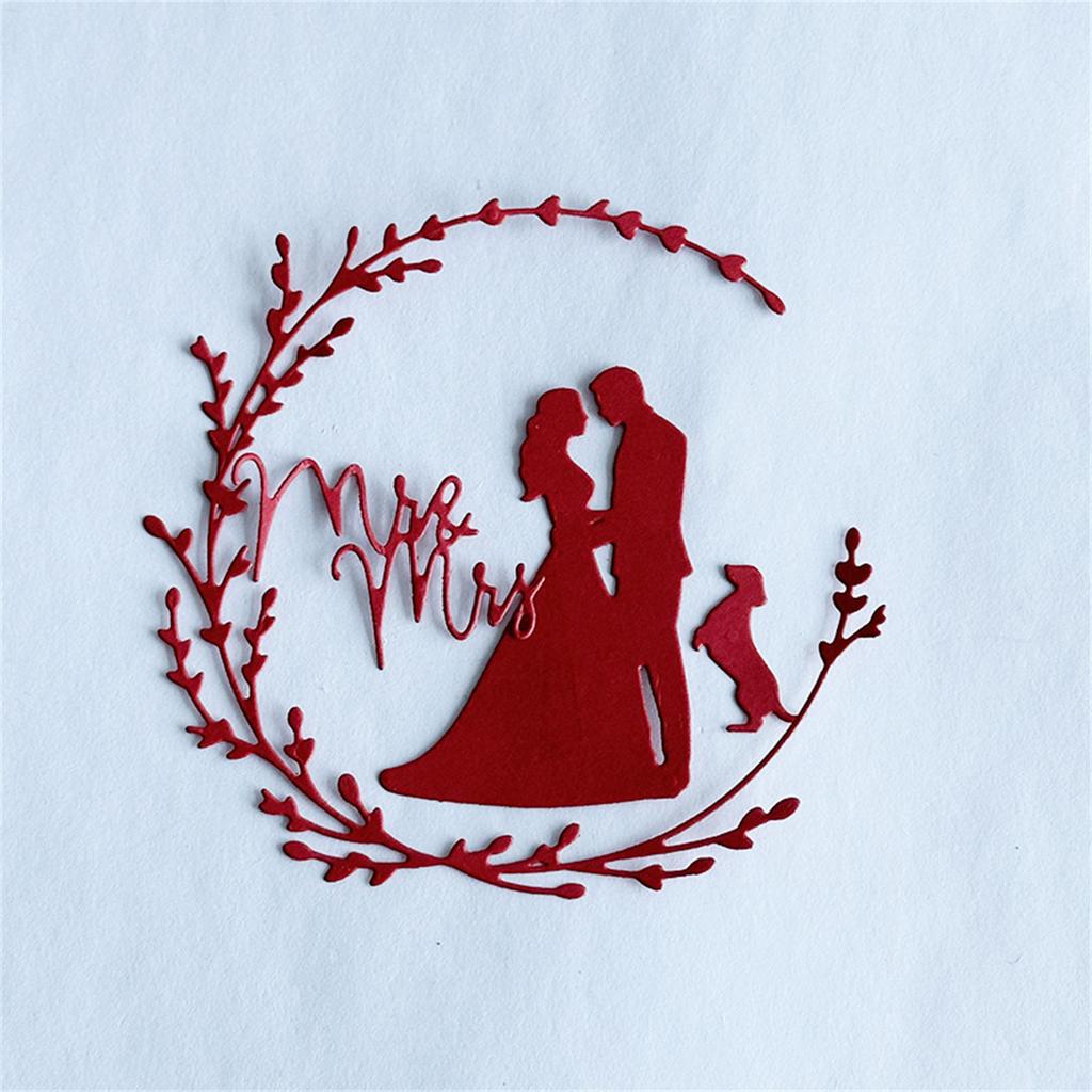 Hochzeit Herr und Frau Dekorative Stanzform Metall Prägeschablonen Kohlenstoffstahl Schneidformen für Kartenherstellung Scrapbooking