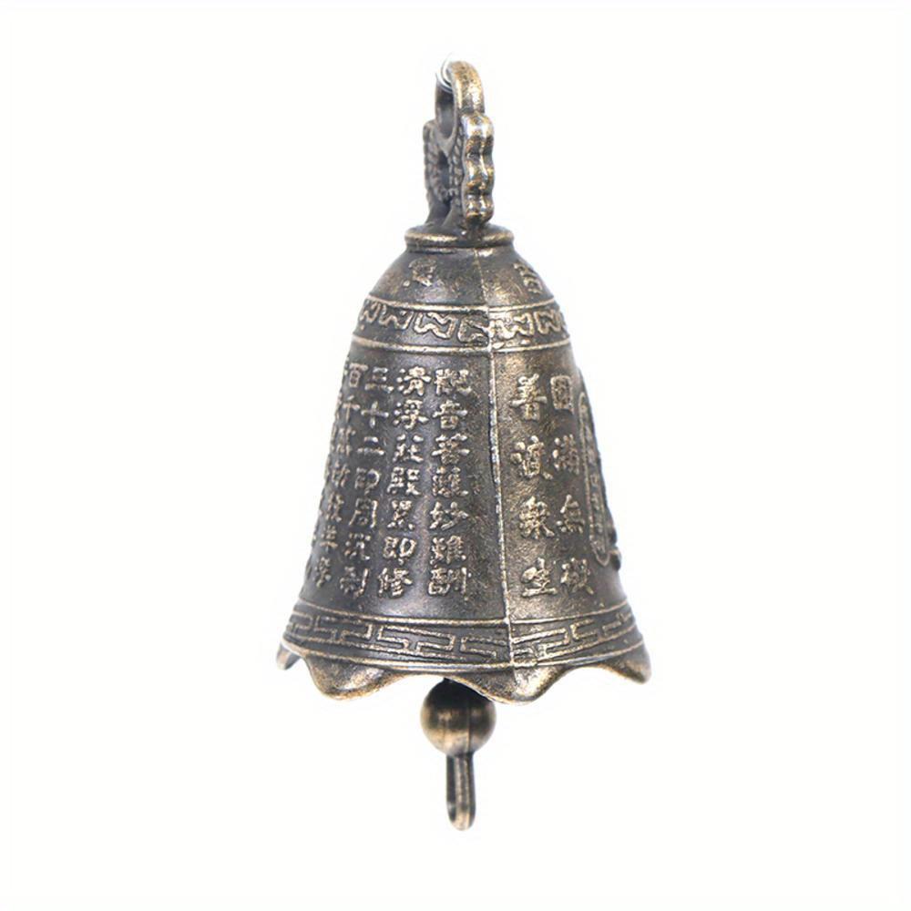 5Pcs Retro Antique Bell Mini Sculpture Pray Buddha Bell Shui Feng Bell Pendant for Home Table Decoration