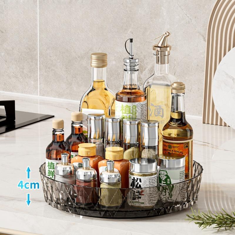 Rotating Cosmetic Storage Box with Multiple Functions - Home Seasoning and Condiment Storage Rack - Kitchen Storage Stand