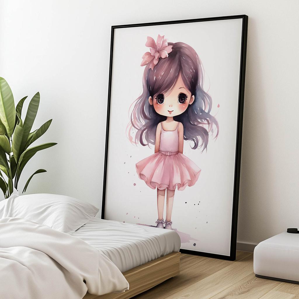 Mała Księżniczka Mała Księżniczka, 40X50 Cm, Rama Aluminiowa Złota, Papier Matowy 230 Gsm