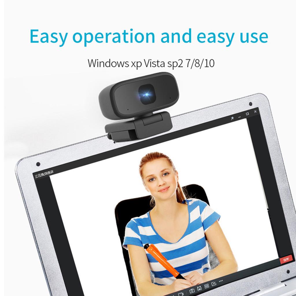 Full HD 1080P Webcam USB Mini Computer Camera Built-in Microphone Flexible Rotatable for Desktop