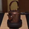 Handcrafted Boiling Kettle Copper Handheld Retro 1 L Water Kettle Thickened Handle Home Use Water Offering Kettle Butter Tea Pot