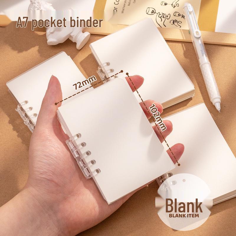 A7 Portable Loose-Leaf Pocket Diary - Daily Planner with Detachable Lined, Grid, and Blank Pages