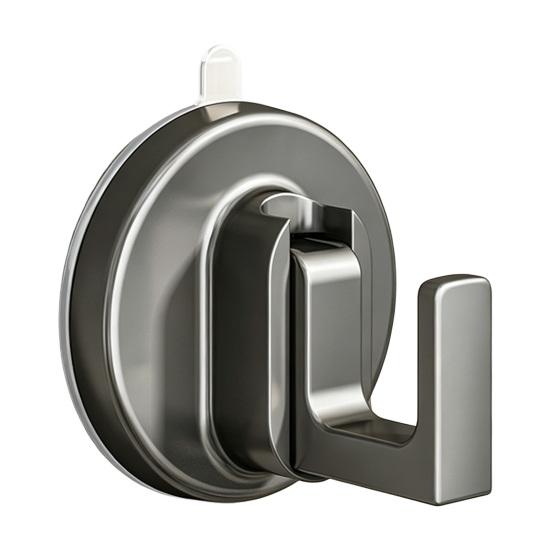 Регулируемый водонепроницаемый крючок на присоске Без сверления Настенный крючок Прочный настенный вешалка для кухни ванной комнаты Организация хранения серый