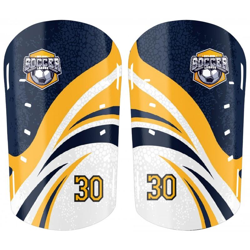 Professional Soccer Shin Guards With Sublimation Print Training Match Use