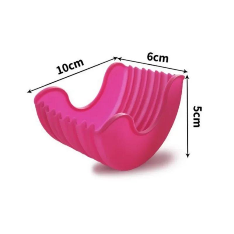 1/4pcs Silicone Burger Tray Reusable Sandwich Burger Fixed Rack Burger Tool Holder Shelf Storage Tool Dining Kitchen Accessories