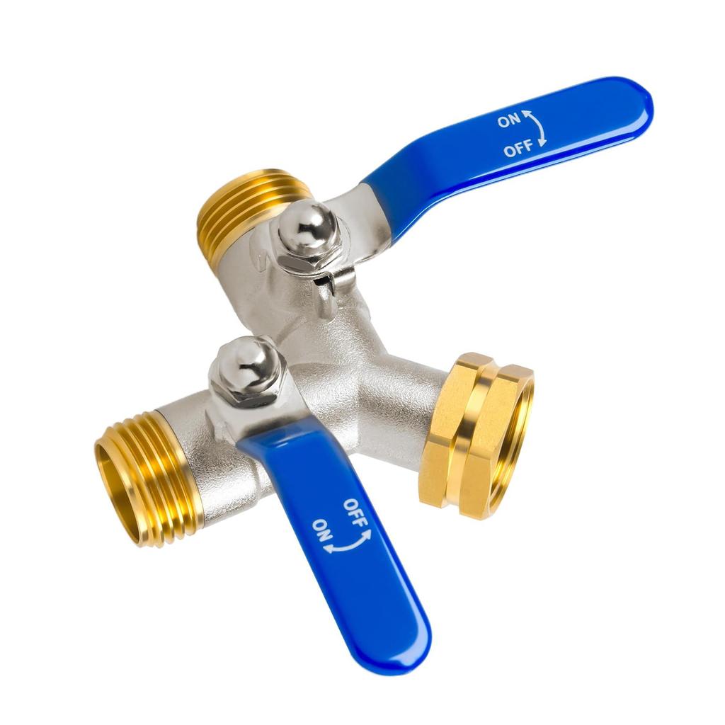 Y Shaped Water Diverter Fitting 2-Way Garden Irrigation Valves Watering Pipe Fitting for Household Plumbing Enduring
