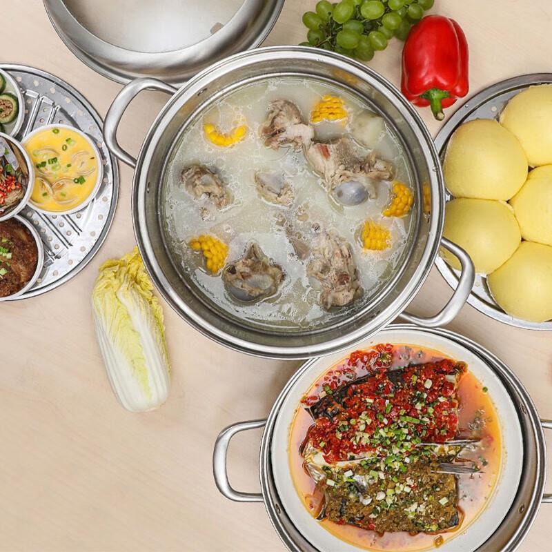 Kangbah 28cm 3-Schicht Edelstahl Dampfgarer