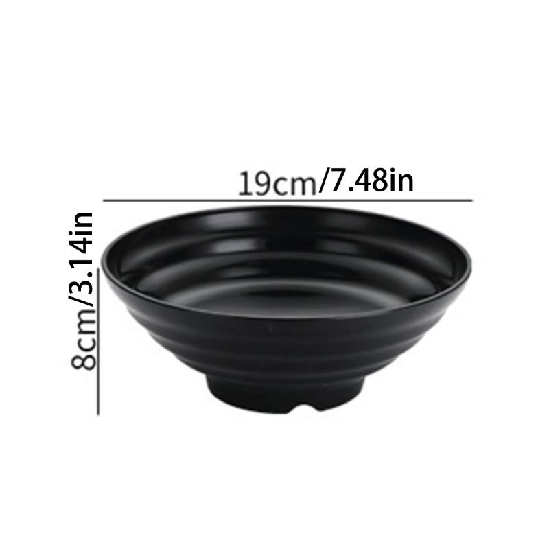Thickened Plastic Ramen Bowl, Anti-Fall Salad Bowl, Solid Color Spicy Soup Bowl