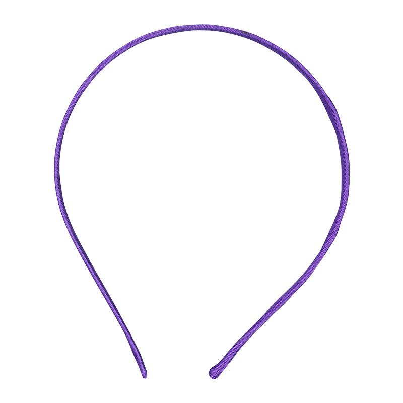 Children's 5mm Rainbow Fabric-Covered Metal Headband for DIY Jewelry