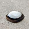 Loose Black Banded Eye Cabochon Gemstone, 41.50 Carat, 28x19x12 MM Size.