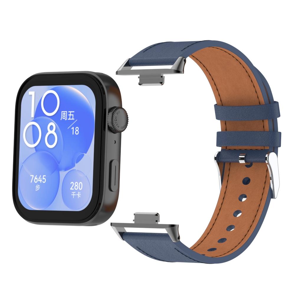Band voor Huawei Watch Fit 3 Smartwatch Band Vervangende polsband retro Echt leren armband