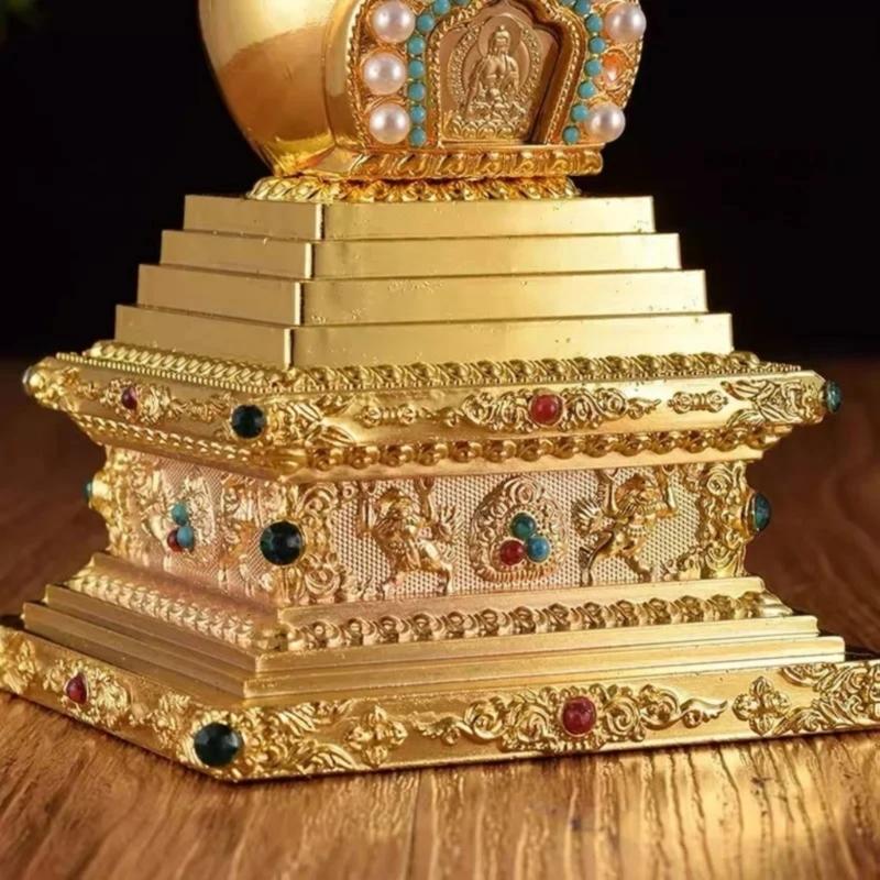 Alloy Tibetan Stupa,Tibetan Buddhist Decorations Religious Altar Ornament Collections