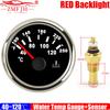 ZMFJH Red Light Pointer 52MM Water Temperature Gauge with Sensor 40-120℃ Water Temp Meter Indicator For Car Boat Yacht Marine