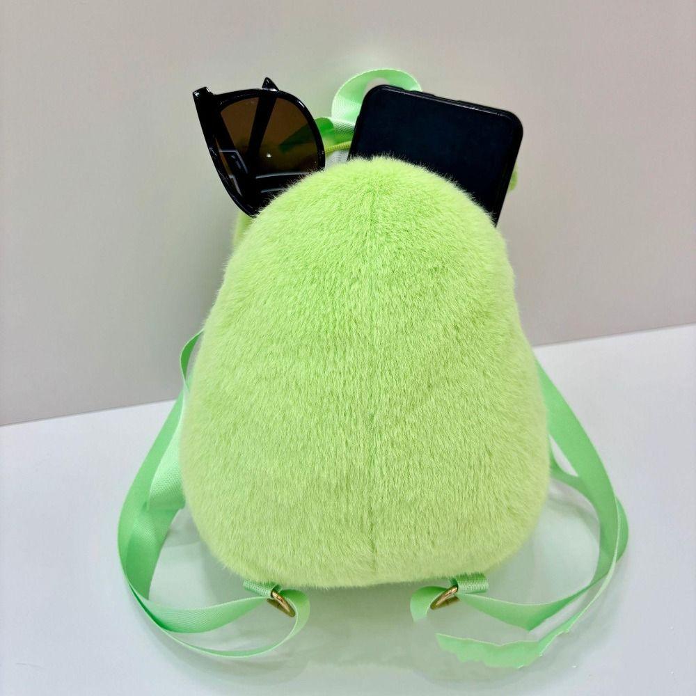 Large Capacity Capybara Plush Backpack Simulation Green Banana Korean Style Capibara Doll School Bag Soft Not Anxious