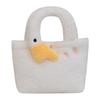 Big Simple Cute White Goose Handbag Plush Kids Messenger Bag Toddlers For