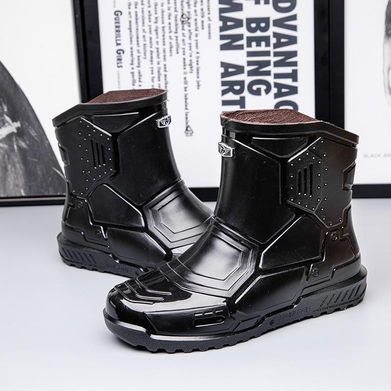 Spring And Autumn Outdoor Rain Boots Men And Women Waterproof Shoes Work Shoes Rain Boots Kitchen Rubber Shoes Water Boots 36-45