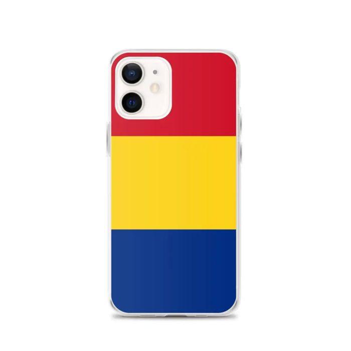 Coque iPhone - Drapeau de la Roumanie - iPhone 12 - Silicone souple - Design fin et léger - Protection maximale