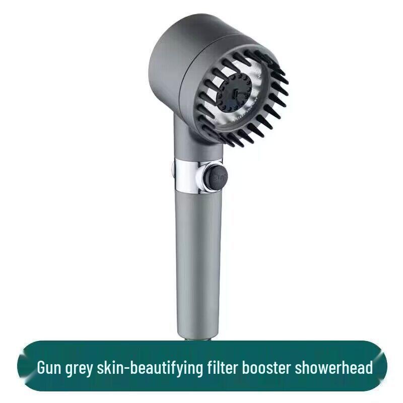 Powerful Pressure-Boosting Shower Head with Filter Set
