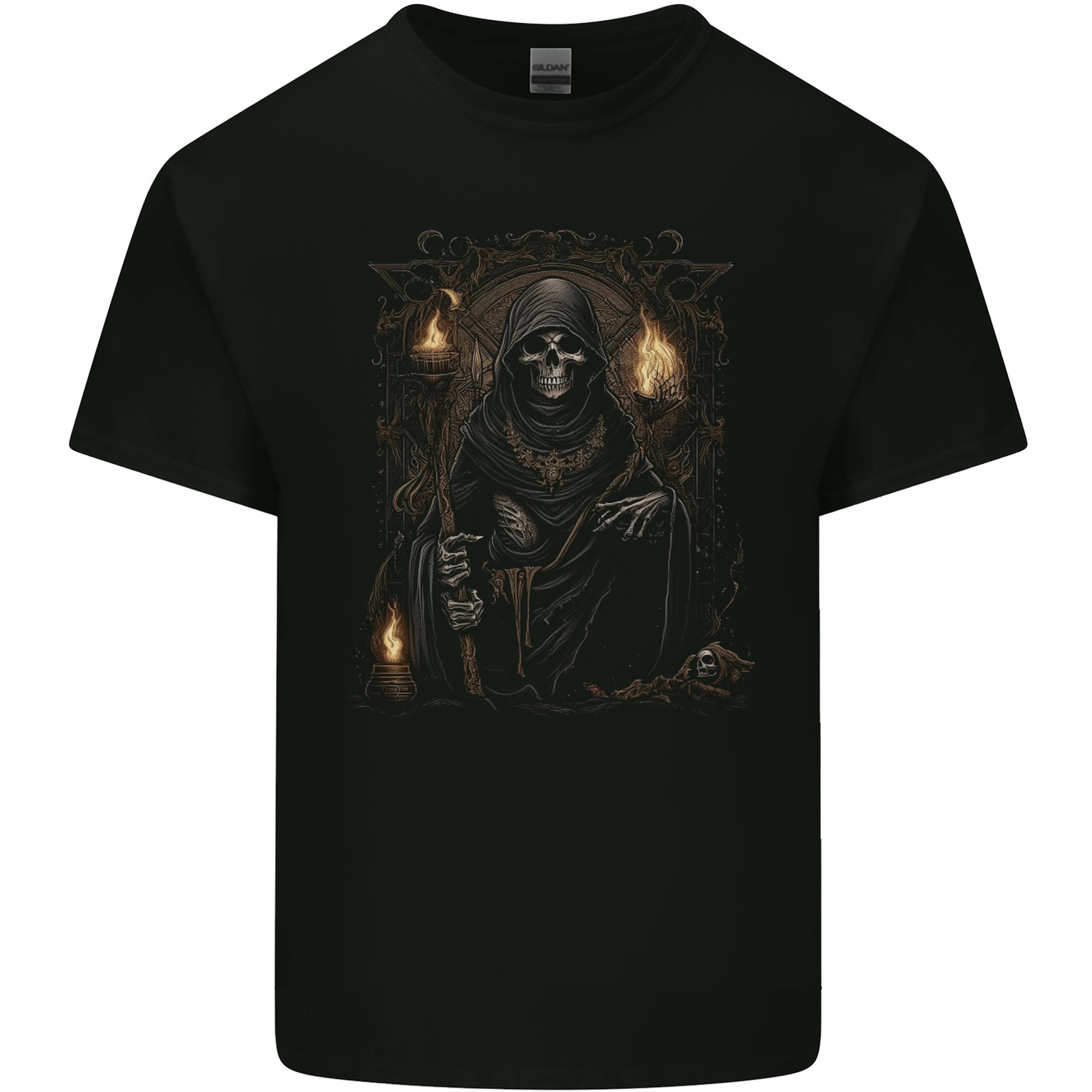 Gothic Grim Reaper Goth Heavy Metal Skull 8 Unisexs Light Cotton TShirt S