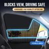 One Way See Through Car Window Curtain Magnetic Sunshade Curtain  Back Seat Privacy