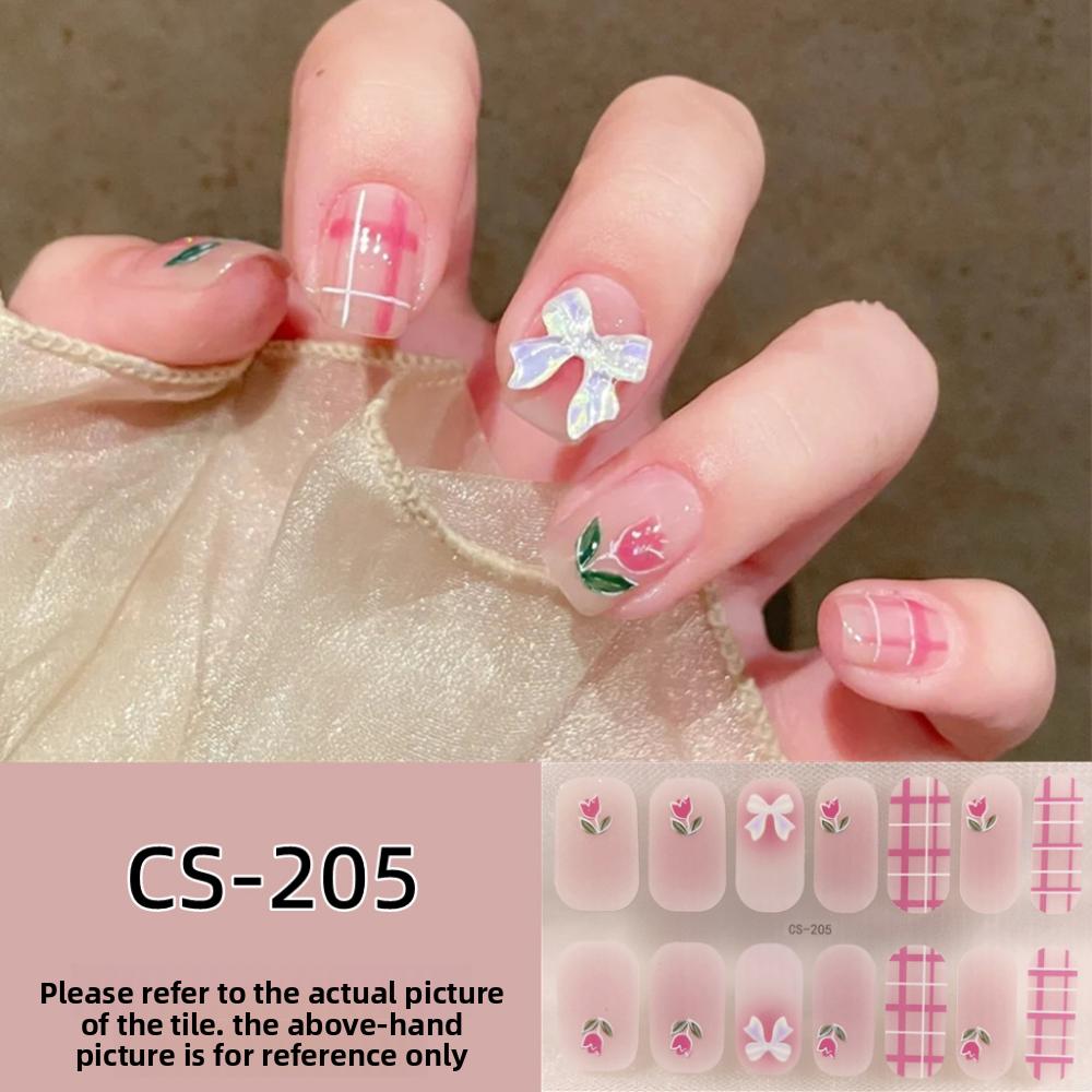 Waterproof No-bake Gel Nail Polish Film Full Sticker Japanese and Korean Style Love Nail Art Film Paper Nail Film Paper Patch