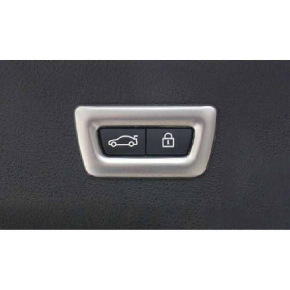 Fit For BMW X1 F48 2016- Silver Steel Rear Door Tailgate Button Cover Trim