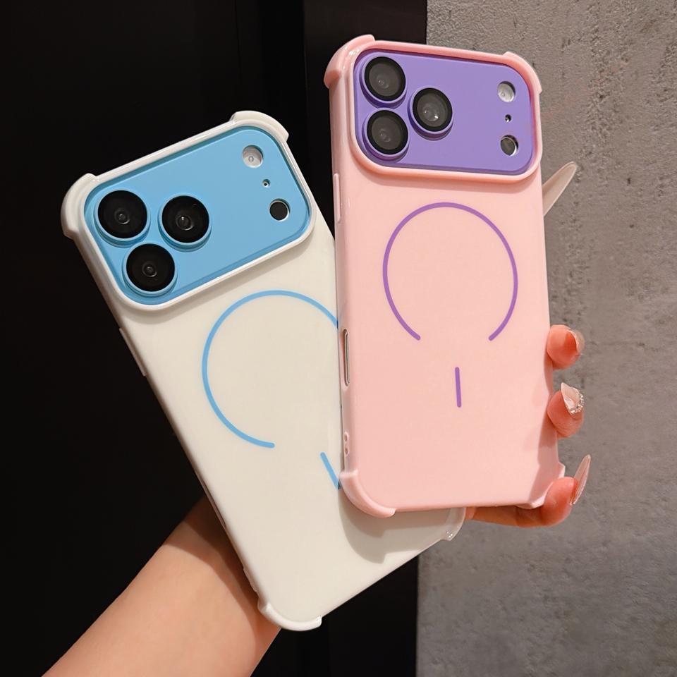 Luxury Big Windows Phone Case For iPhone 17 11 12 13 14 15 16 17 Pro Max 17Pro Candy Colorful Shockproof Protector Cover