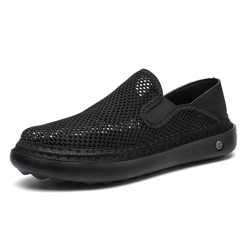 2026 Men's Summer Breathable Mesh Walking Shoes - Large Size, Soft Sole, Perfect for Travel and Sports